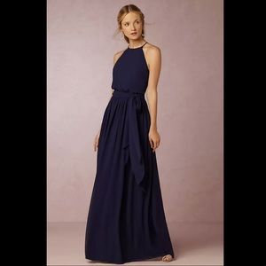 BHLDN Donna Morgan Alana Dress in Navy